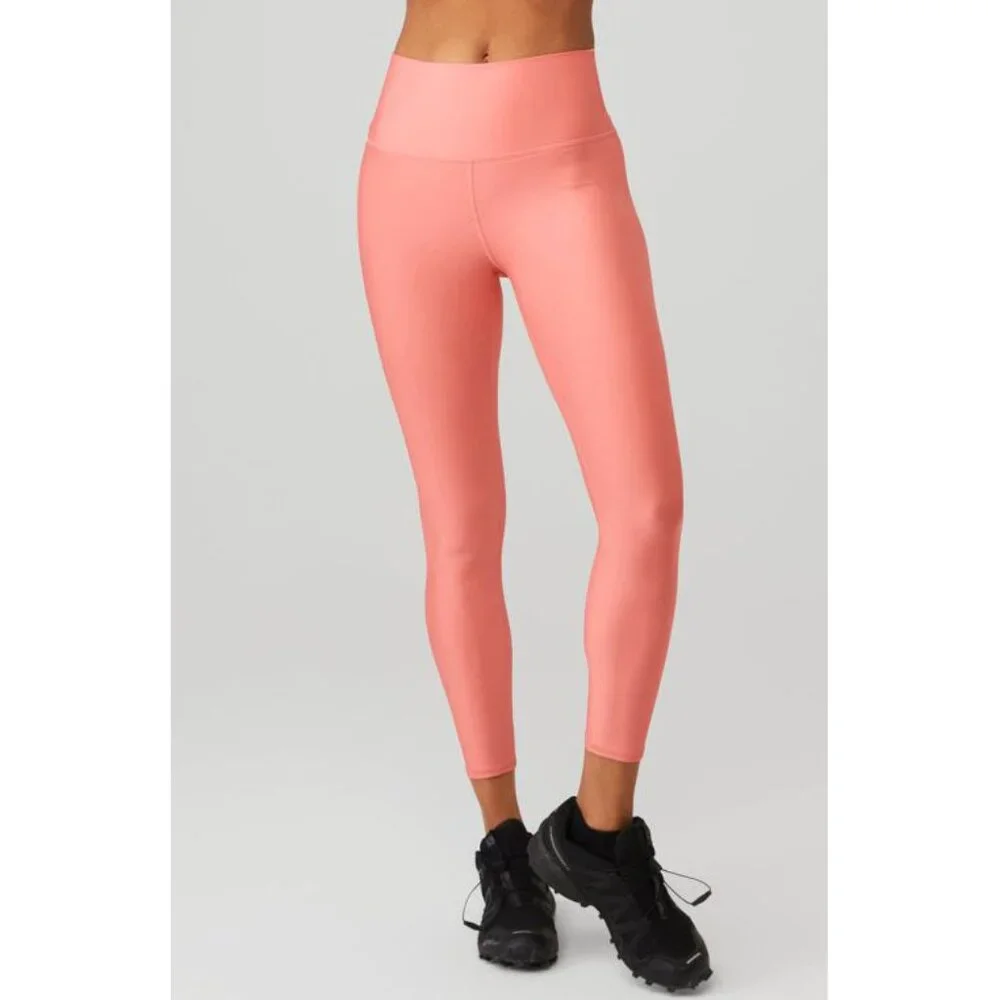 Alo 7/8 High-Waist Airlift Leggings Strawberry Lemonade Hi-Rise Tights Skinny S